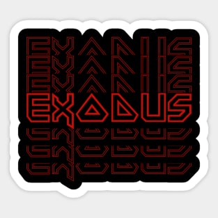IRON TEXT || EXODUS Sticker